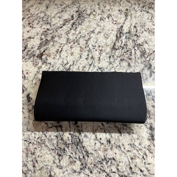 Charming Charlie Black Satin Pleated Clutch Purse - Picture 5 of 5